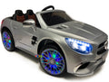 Mercedes Benz Ride On Car with built-in MP4 Player, LED wheels - Silver